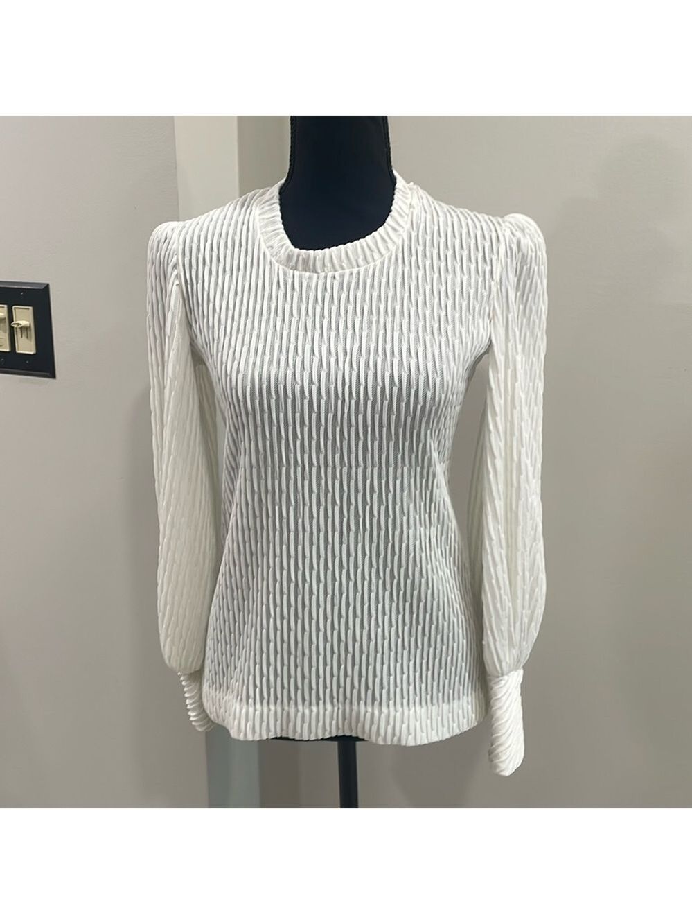 Vintage Women’s Ivory White blouse size S